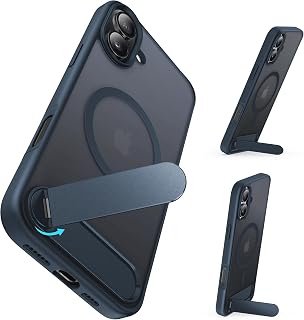 for iPhone 16 Plus Case with Stand, Compatible with Mag-Safe Adjustable Kickstand Cover Magnetic Shockproof Protective Phone Case for iPhone 16 Plus 6.7", Blue