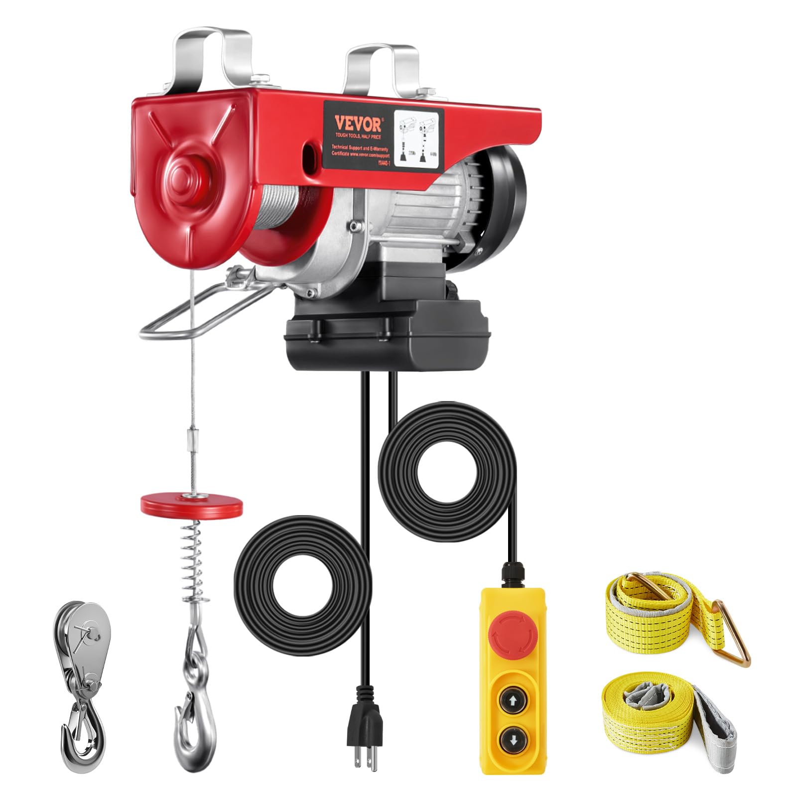VEVOR Electric Hoist with Remote Control, 440 lbs Material Handling Tool, 110V E
