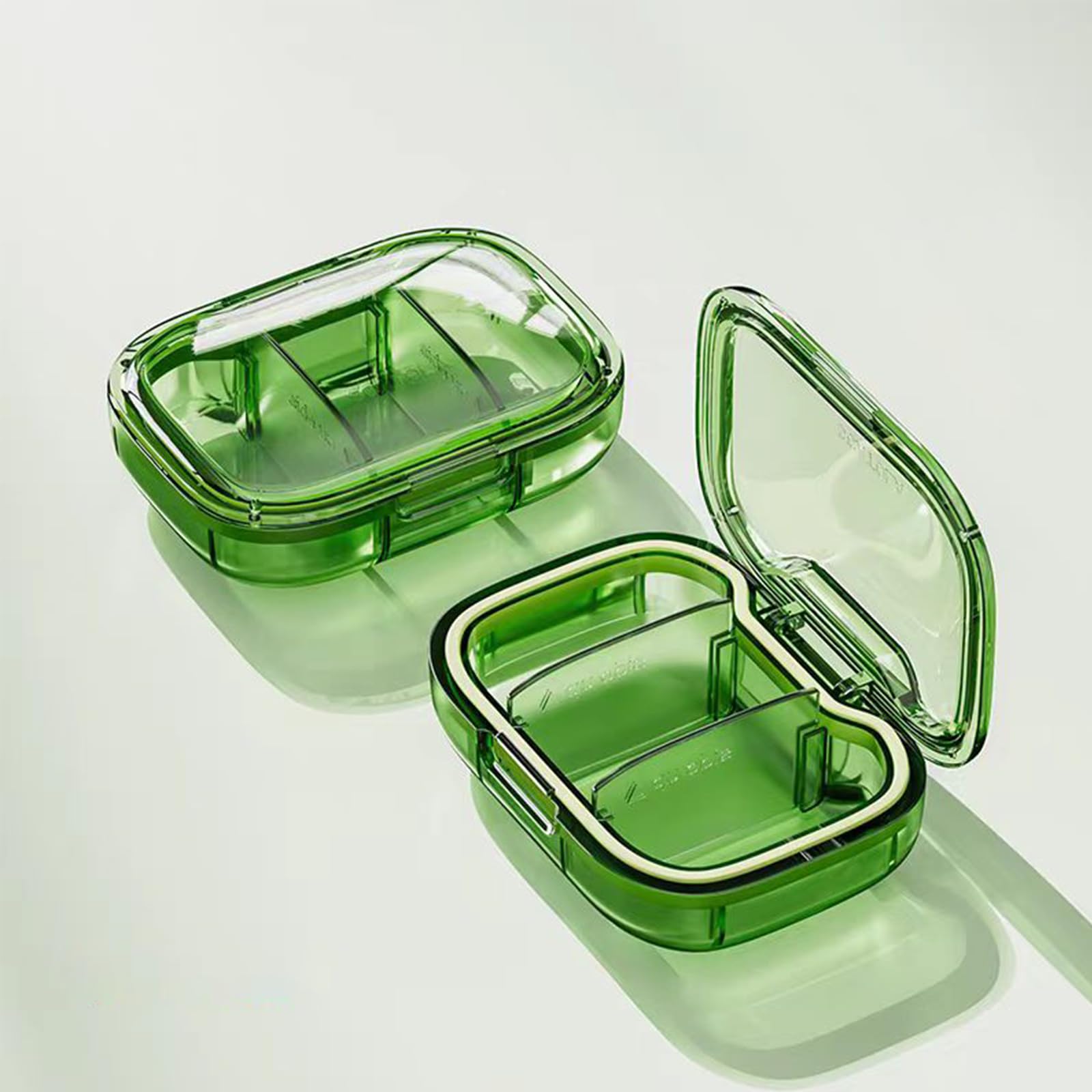 Portable Pill Box with 3 Compartments Travel Medicine Organizer Case for Daily M