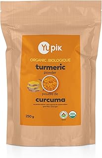 Yupik Organic Turmeric Powder, Curcuma Powder, 250g, Organic, Superfood Spice, Non-GMO, Vegan, Gluten-Free, Kosher, Rich in Curcumin, High in Magnesium & Iron, Good for Smoothies & Baking