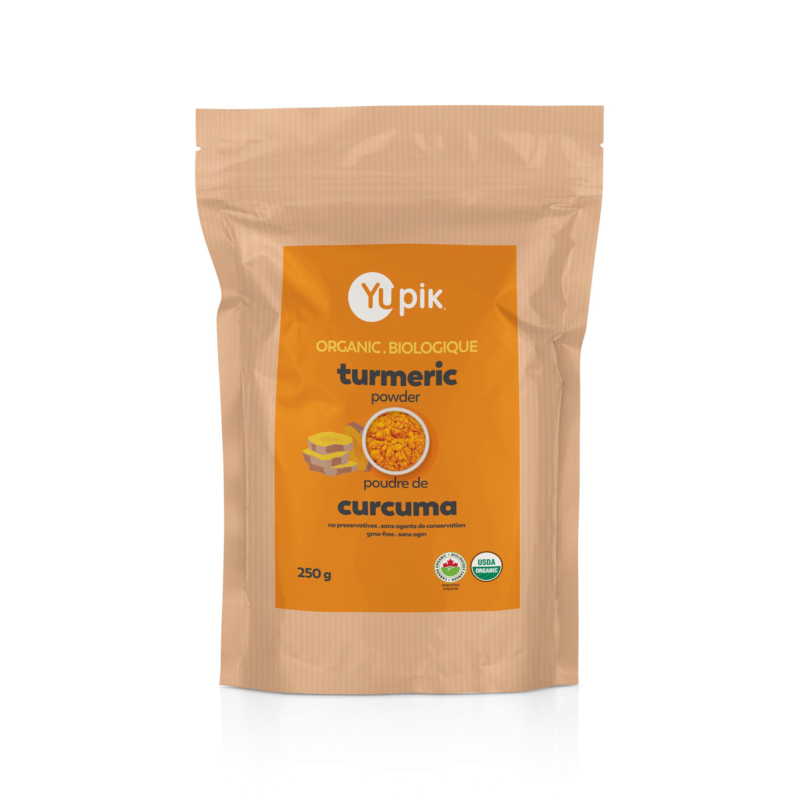 Yupik Organic Turmeric Powder, Curcuma Powder, 250g, Organic, Superfood Spice, N