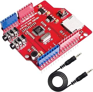 DAOKI VS1053 VS1053B TF Card Stereo Audio MP3 Player Record Decode Development Board Module for Arduino with 3.5mm Audio Jack Cable