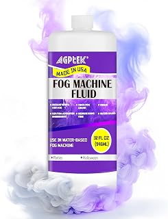 AGPTEK 32oz Fog Machine Liquid, Water-Based Fog Juice for 400-1500W Foggers | Fog Liquid, Thick Atmosphere, Ideal for Indoor and Outdoor Venues, Halloween, Christmas, Made in USA