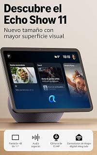 Amazon Echo Show 11 (newest gen), Vibrant Full-HD 11" display with more viewing area, spatial audio and Alexa, Graphite