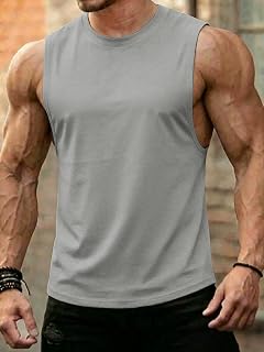 Mens Sleeveless Tank Top Workout Athletic Gym Fitness Running Cycling Workout Casual Summer Daily Wear