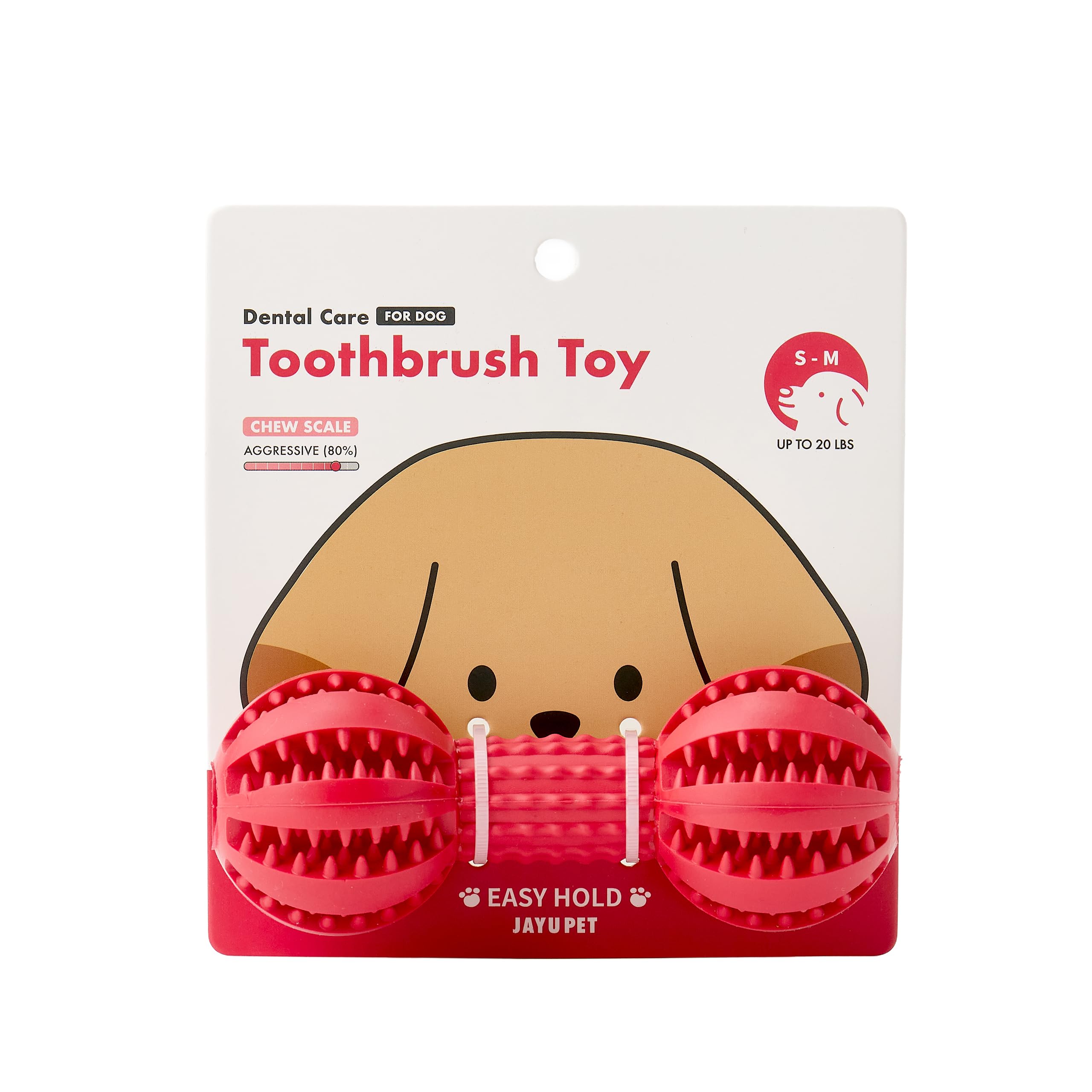JAYU PET Toothbrush Toy Dog Chew Toy for Aggressive Chewers, Durable Dental Chew