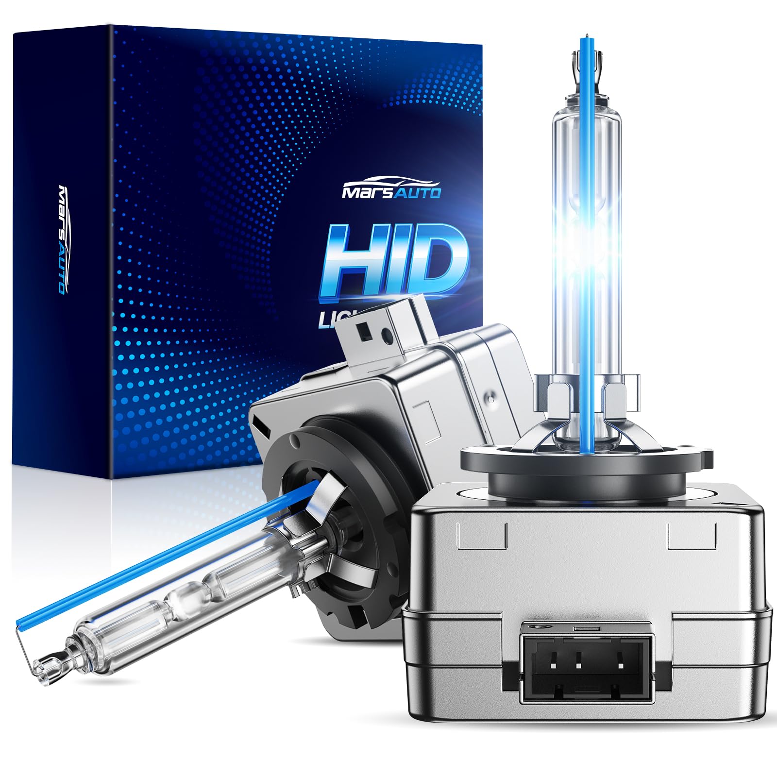 Marsauto D1S Bulbs, 8000K Cold White Xenon Bulb, 66144 66140 85140 85415 (85415C