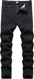 JUNBAOSS メンズ スリムフィット ジーンズ ストレッチ リップド スキニージーンズ 男性用 ファッション ストレート レッグ コンフォート フレックス ウエスト カジュアルパンツ