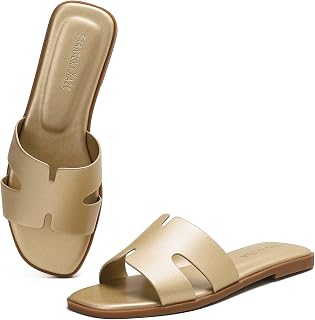 Stratuxx Kaze Women's Open Toe Flat Dress Slide Sandals