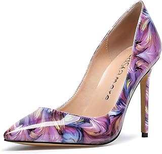Castamere Zapatos de tacón alto para mujer, punta puntiaguda, zapatos de tacón de 4 pulgadas