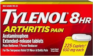 Tylenol 8-Hour Arthritis Pain Relief Caplets, 650 mg Acetaminophen, 225 Ct | Extended Release, Fast & Strong Pain Relief, Relieves Minor Arthritis & Joint Pain, Fever Reducer for Adults