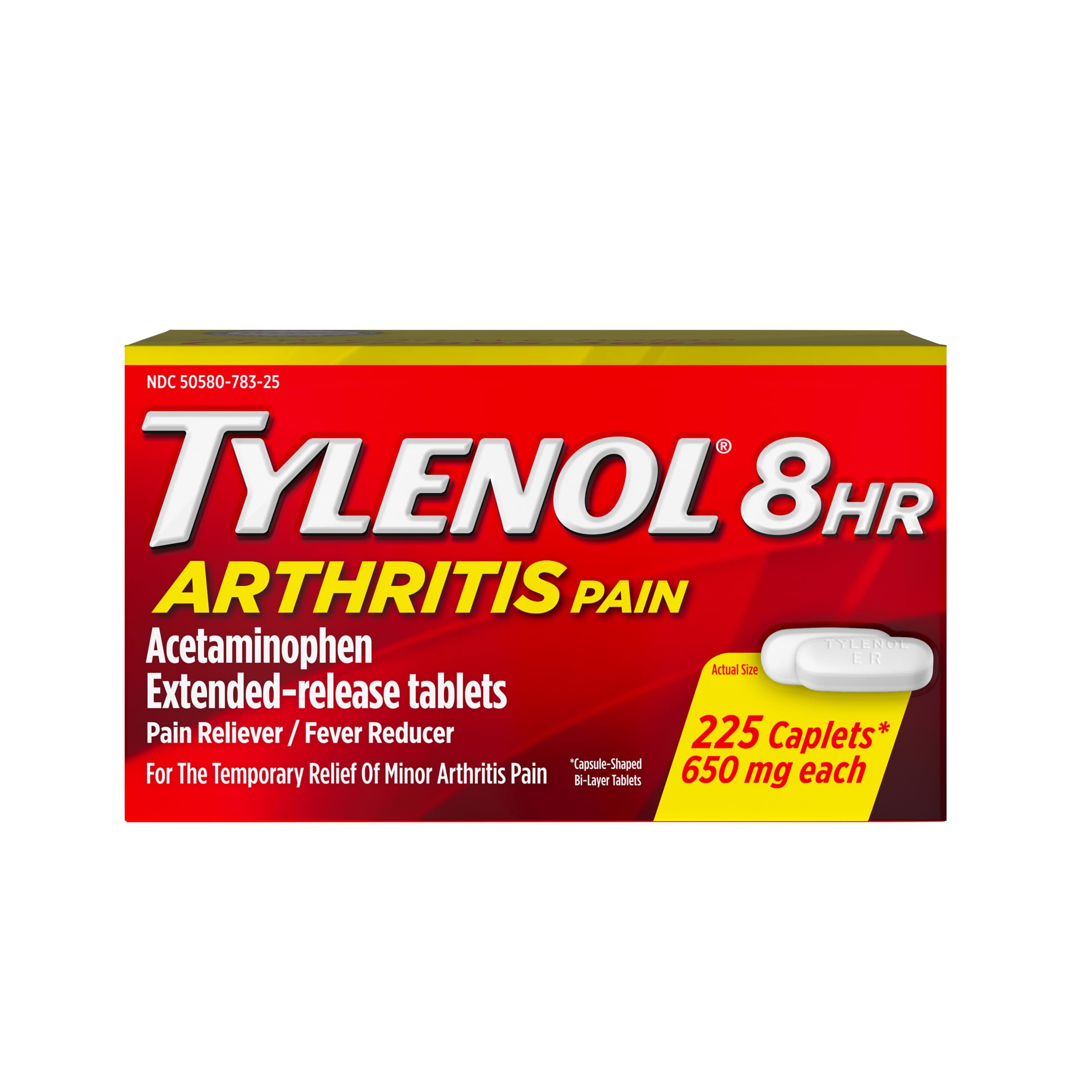 Tylenol 8-Hour Arthritis Pain Relief Caplets, 650 mg Acetaminophen, 225 Ct | Ext