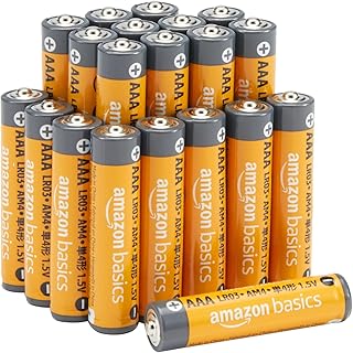 Amazon Basics AAA Alkaline High-Performance Batteries, 1.5 Volt, 10-Year Shelf Life, 20 Count (Pack of 1)