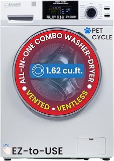 Equator 24" 110V Convertible Compact Combo Washer Dryer, White | 1.6 cu.ft./15 lbs, 1400 rpm, PET cycle, For Apartment, Condo, RV, Tiny Home & Small Spaces