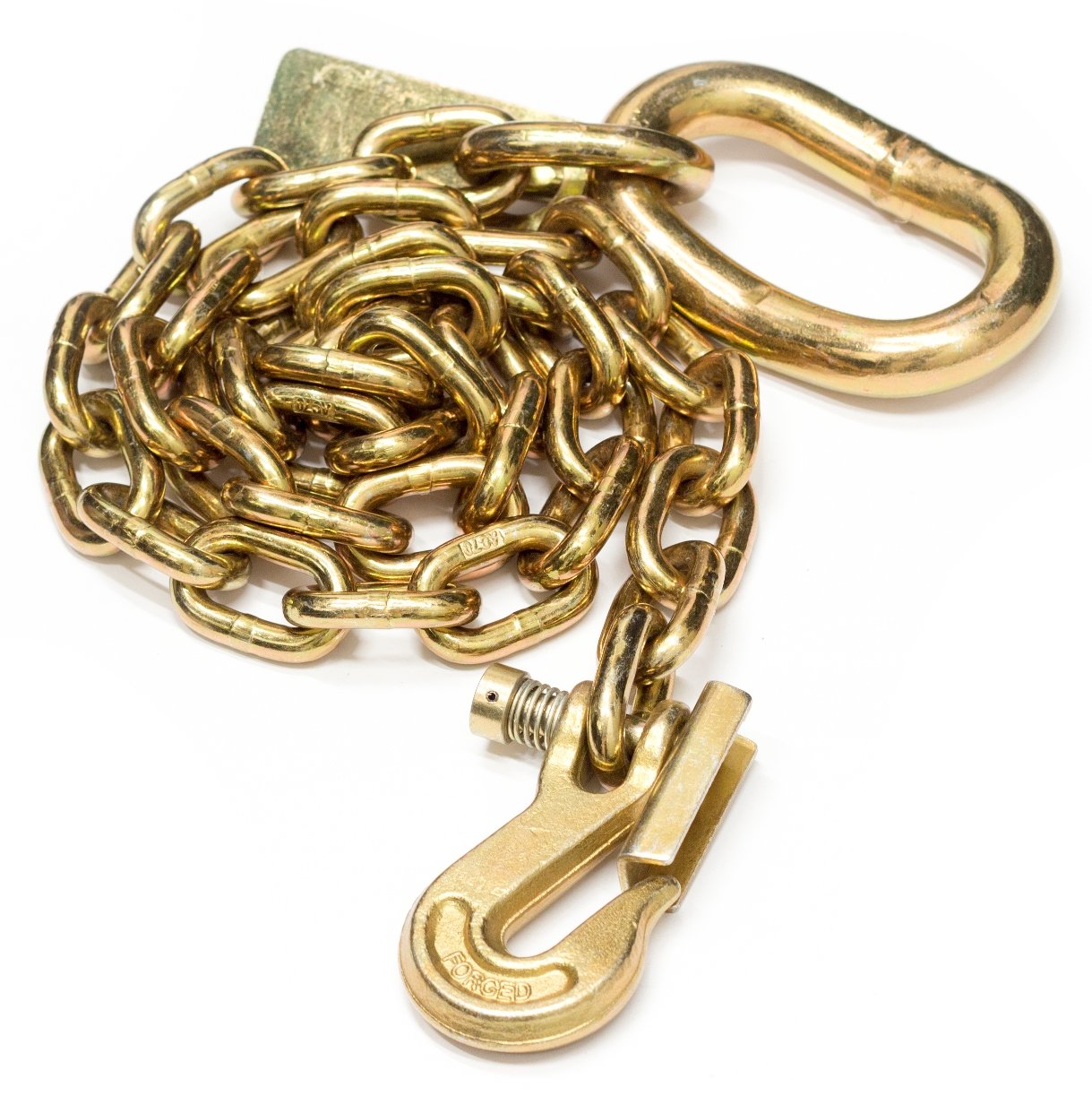 KingChain 426141 1/2-inch x 5 ft. Gold Chromate Tractor Safety Binder Chain with