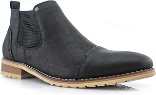 Ferro Aldo Men's Chelsea Boots | Pull-On Ankle Boot in Plain Toe, Cap Toe & Wingtip Brogue Styles | For Casual, Dress, Work & Formal Events