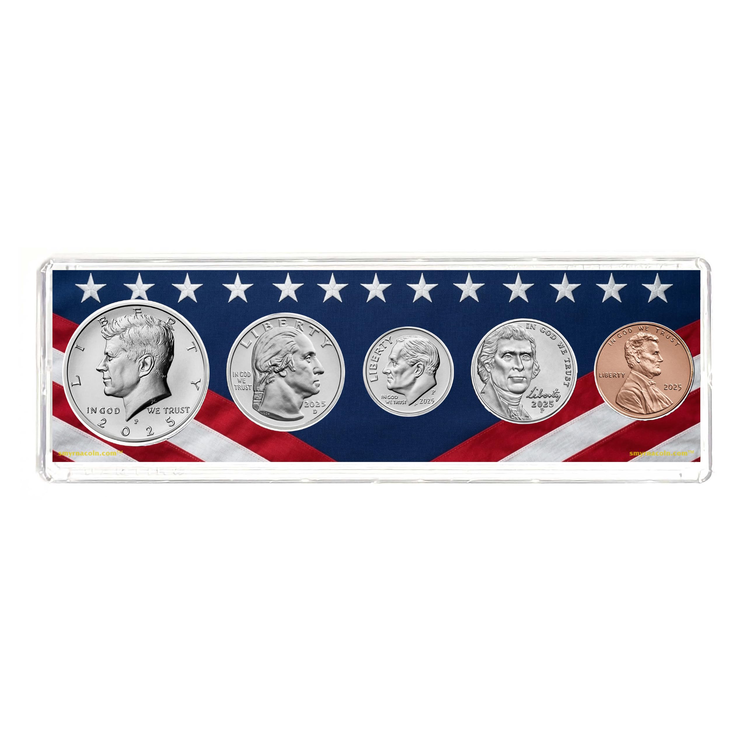 2025-5 Coin Birth Year Set in American Flag Holder Uncirculated