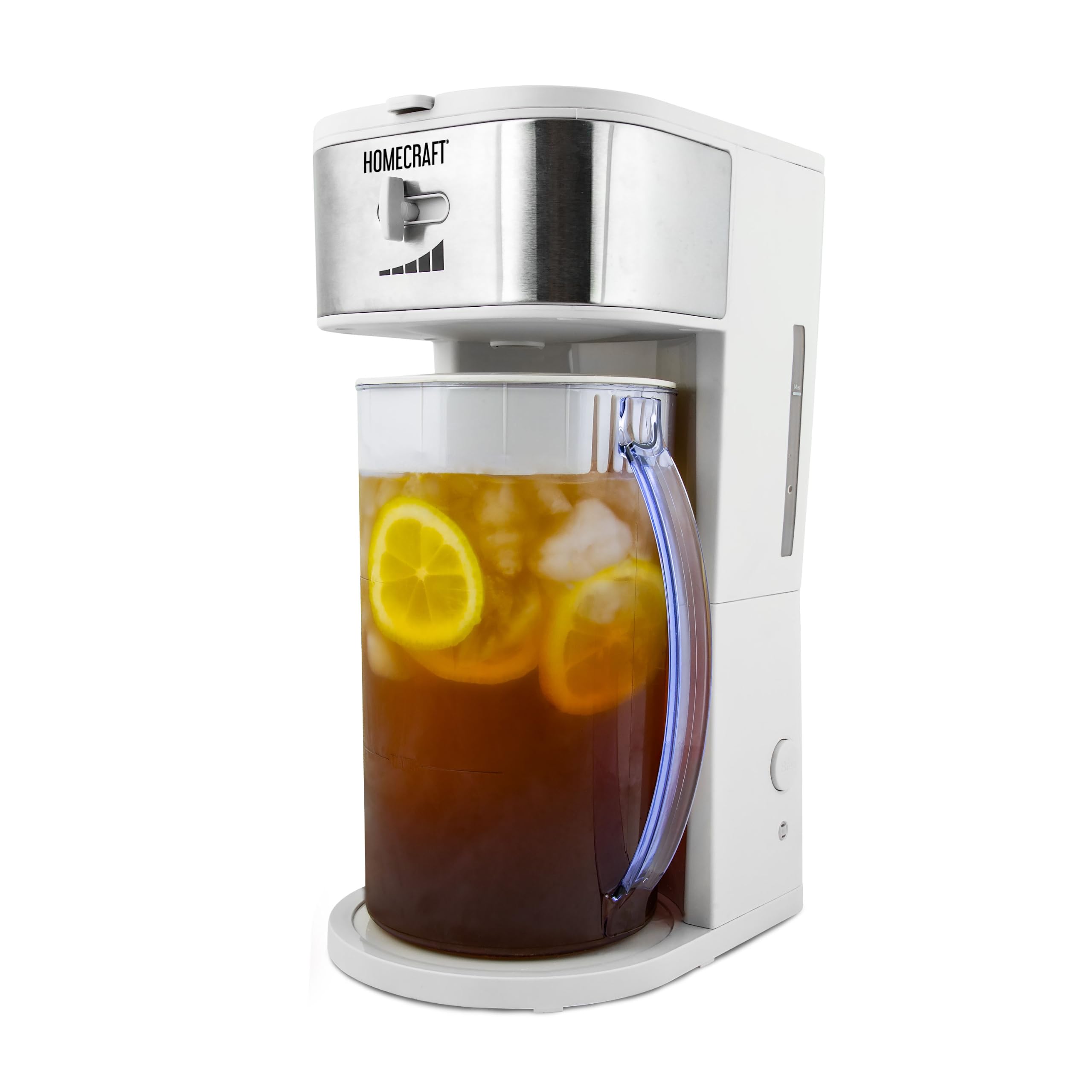 HomeCraft 3-Quart White Stainless Steel Café' Iced Tea And Iced Coffee Brewing S