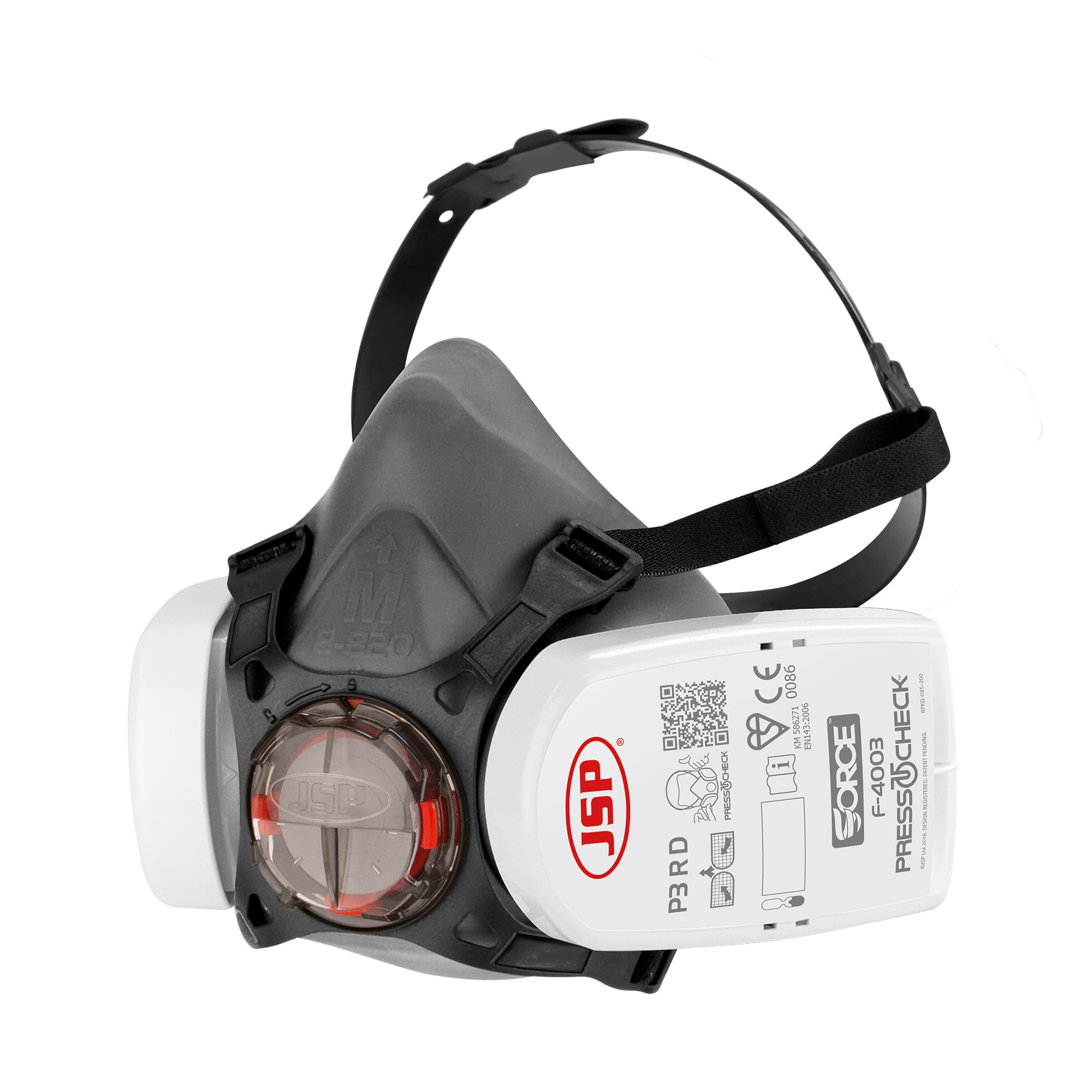 JSP FORCE 8 Half Mask Reusable Respirator with PressToCheck P3 Filters | Protect