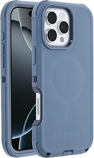 OtterBox Defender MagSafe iPhone 16 Pro Max Case Baby Blue Jeans - Blue US Military MIL Standard Certified (Otterbox)
