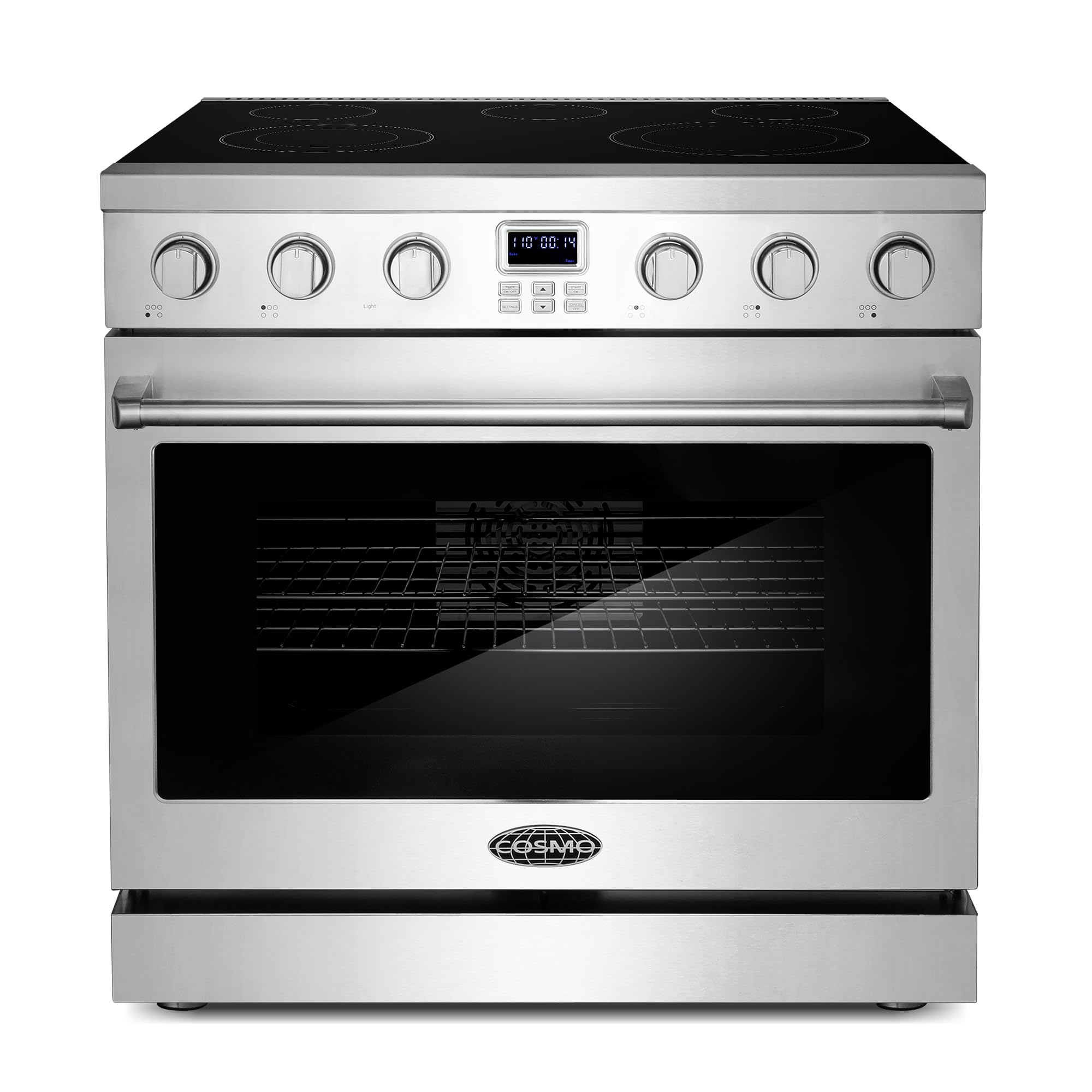 36 in. Haven Coll 6.1 cu. ft. 5 Burner Electric Range, Stainless Steel | Cosmo C