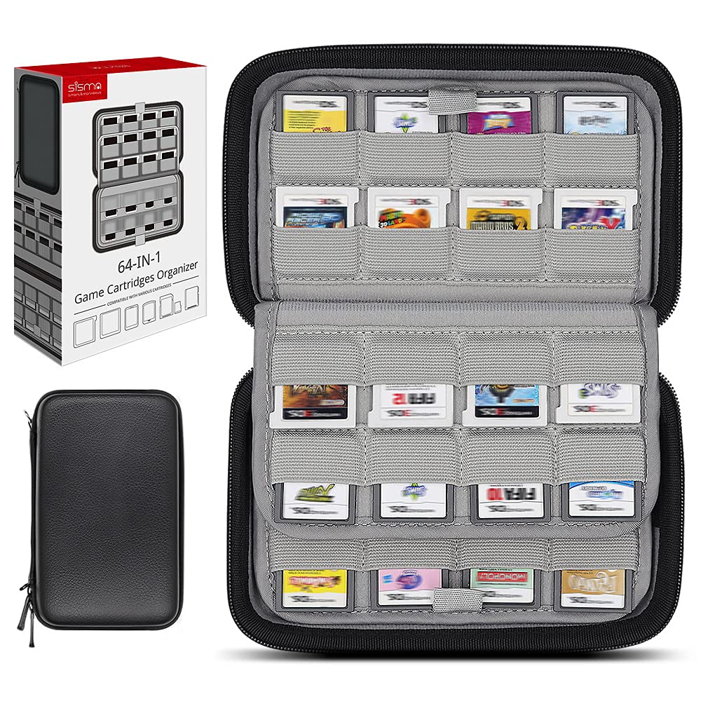 sisma 64 DS 3DS Switch Game Case Compatible with Nintendo Game Cartridges | 64 G