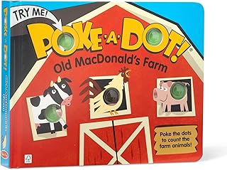 Melissa & Doug Poke-a-Dot Old MacDonald's Farm Board Book Toy | 20-Page Board Book, Popping Buttons, Farm Counting & Color Matching Sensory Play, Preschool Learning Toys for Kids, Ages 3+