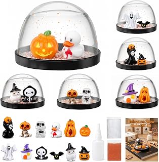 Halloween Snow Globes DIY Craft Kit Halloween DIY Decor Halloween Crafts | DIY 6 Snow Globes, Make Your Own Snow Globe, Halloween Snow Globe Craft , DIY Halloween decor, Holiday Decor & Gift Making