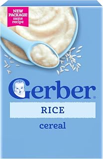 Gerber Stage 1 Rice Cereal, Non-GMO, 8 Oz, 5 Pack | Stage 1 infant dry cereal; rice; non-GMO; 5 x 8 oz