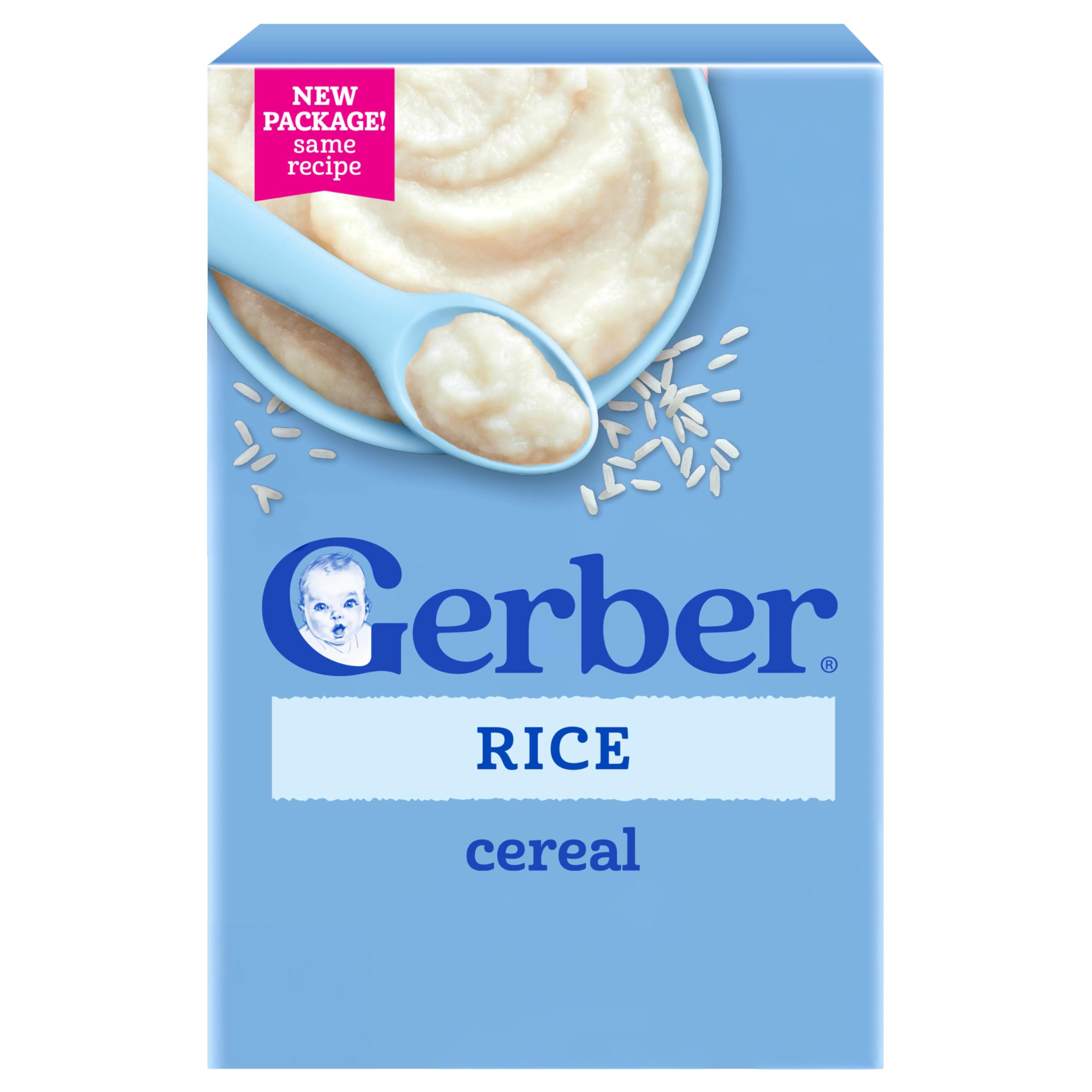 Gerber Stage 1 Rice Cereal, Non-GMO, 8 Oz, 5 Pack | Stage 1 infant dry cereal; r