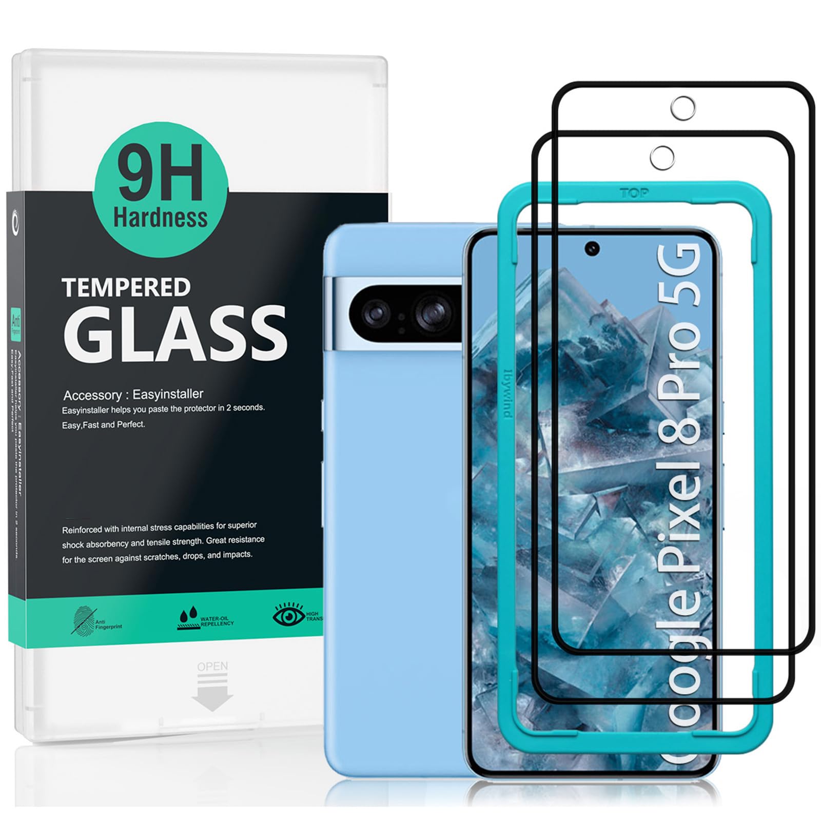 Ibywind 2 Pack Screen Protector For Google Pixel 8 Pro 5G 6.7"(Not For Google Pi