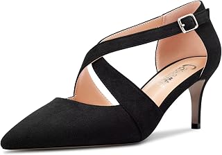 Castamere Women's Half Needle Pointed Heel Pumps Cross Strap Sexy Classic 6.5 cm Heels