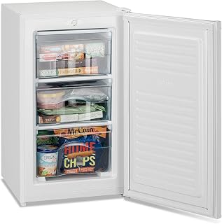 ICE KING 60L Undercounter Freezer - 4 Star - 3 Drawers - 48cm Wide - White | 7.5 hour power cut storage, 2.8 kg a day freezing capacity, transparent drawers, 40 dB low noise