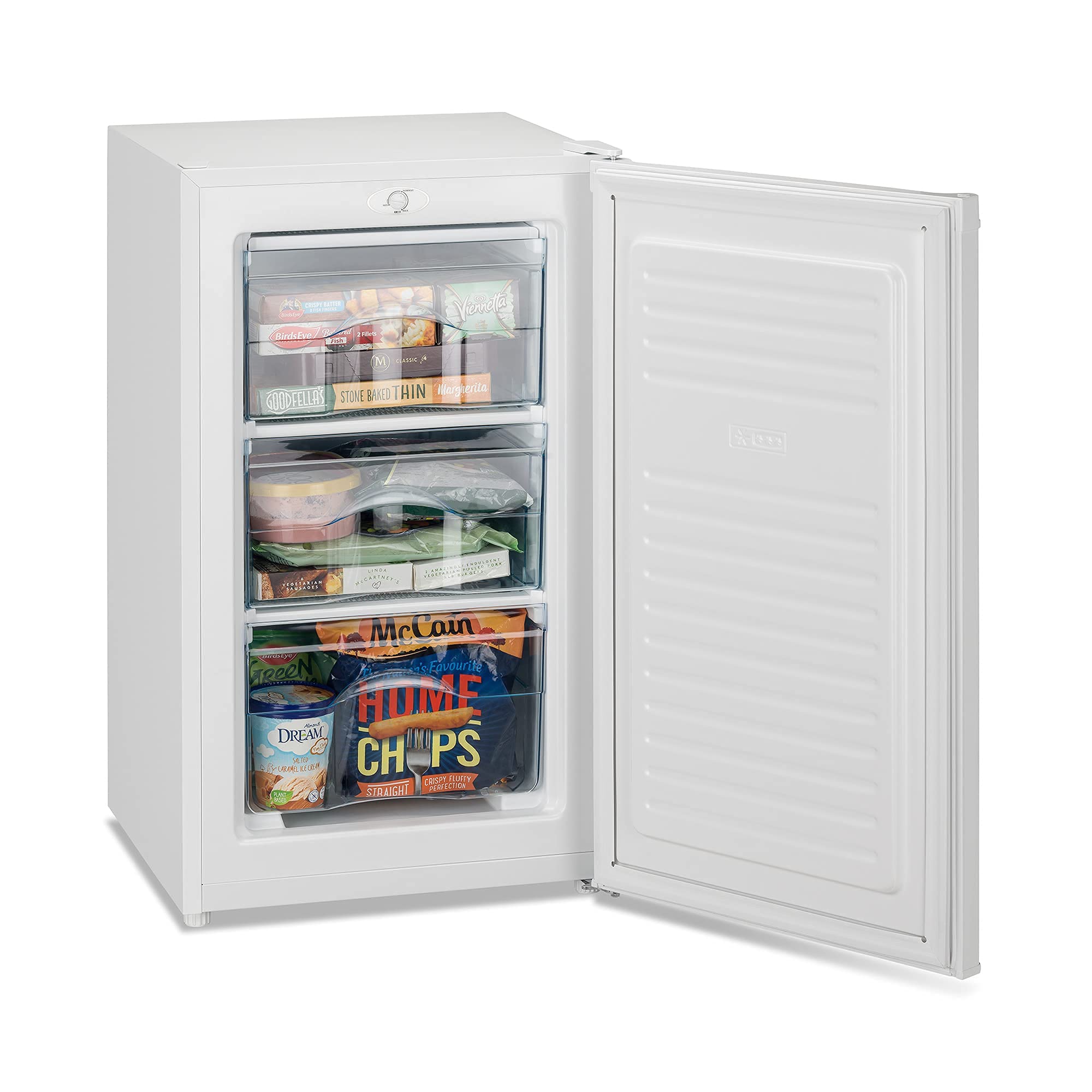 ICE KING 60L Undercounter Freezer - 4 Star - 3 Drawers - 48cm Wide - White | 7.5