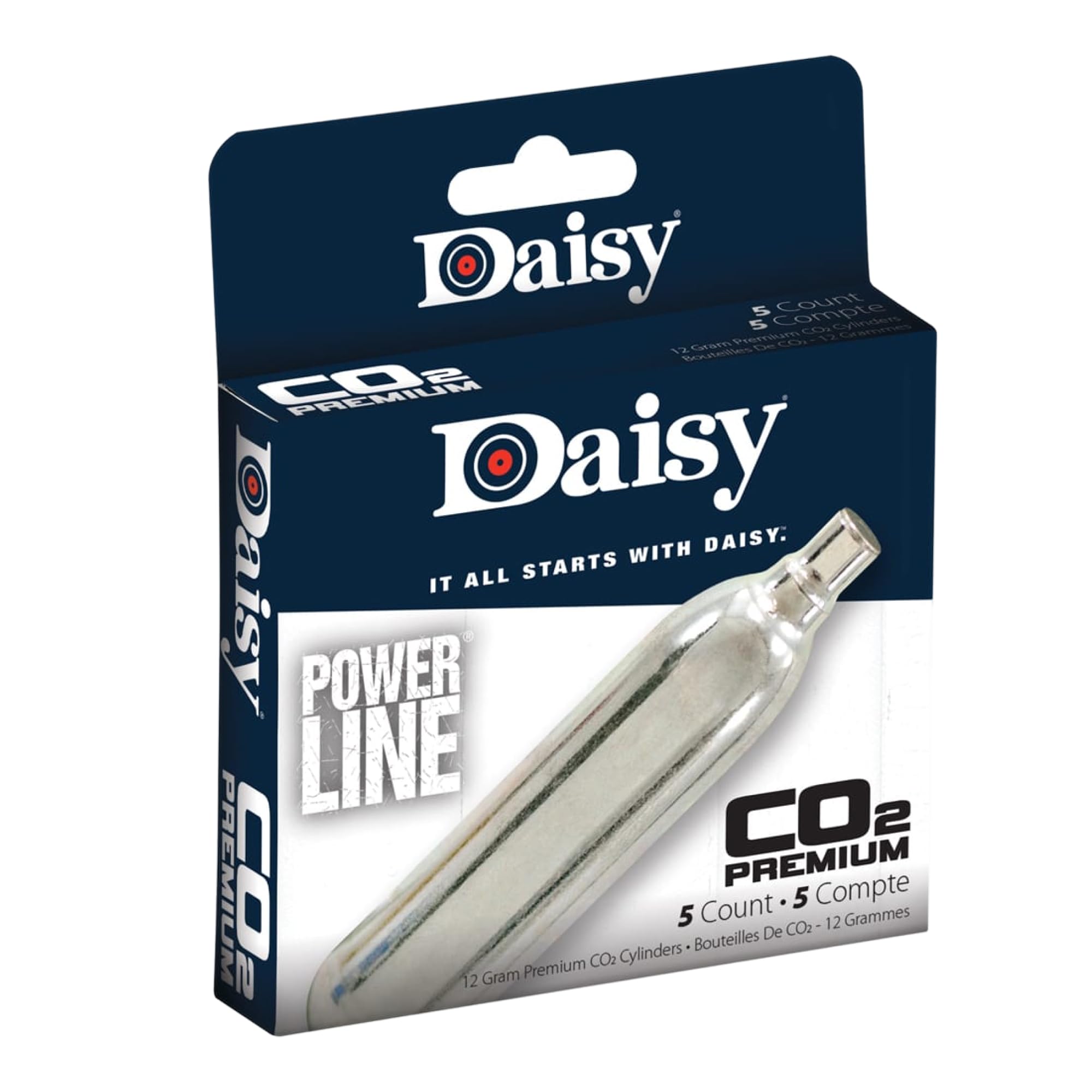 Daisy CO2 Cylinders - 12 Gm - Silver - Premium CO2