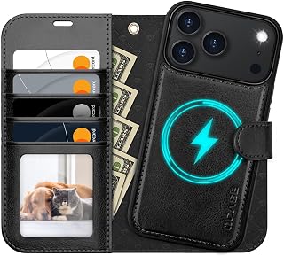 OCASE for iPhone 18 Pro Max/ 17 Pro Max Detachable Wallet Case, Black | Card Holder, RFID Blocking, 2 in 1 PU Leather Flip Folio, Kickstand, Wrist Strap, Shockproof TPU, Magnetic Phone Cover (6.9")