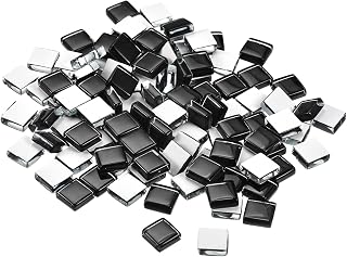 Generic Mosaic Tiles, Micro Glass Tiny Mini Mosaic Tile DIY Hobbies Handmade Crystal Free Stone Craft Material Creativity (Black Pack of 220)