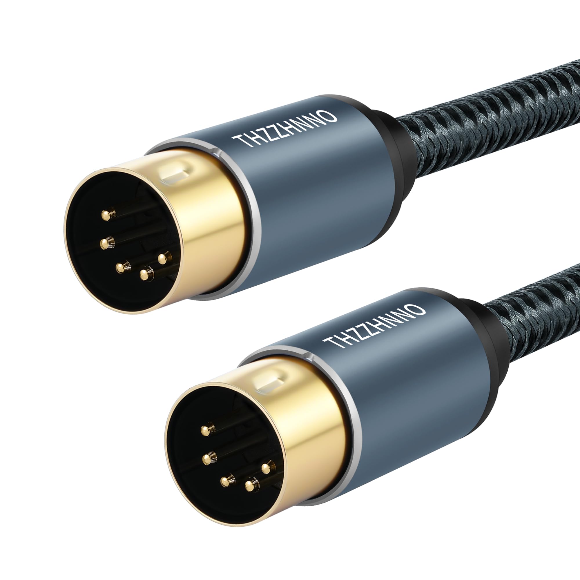 Thzzhnno MIDI Cable Male to Male 5-Pin MIDI Cable 1M Compatible with Electronic 