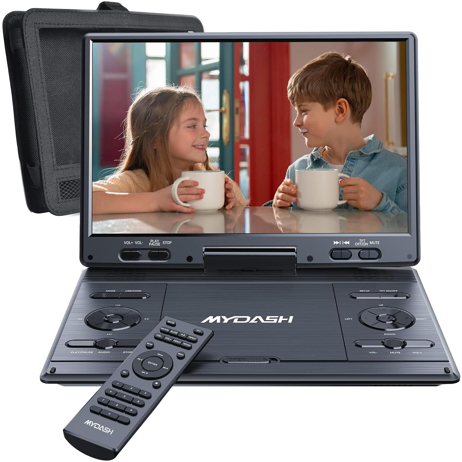 MYDASH 14.9'' Portable DVD Player with 12.5" Swivel Screen for Car & Home | 5H B