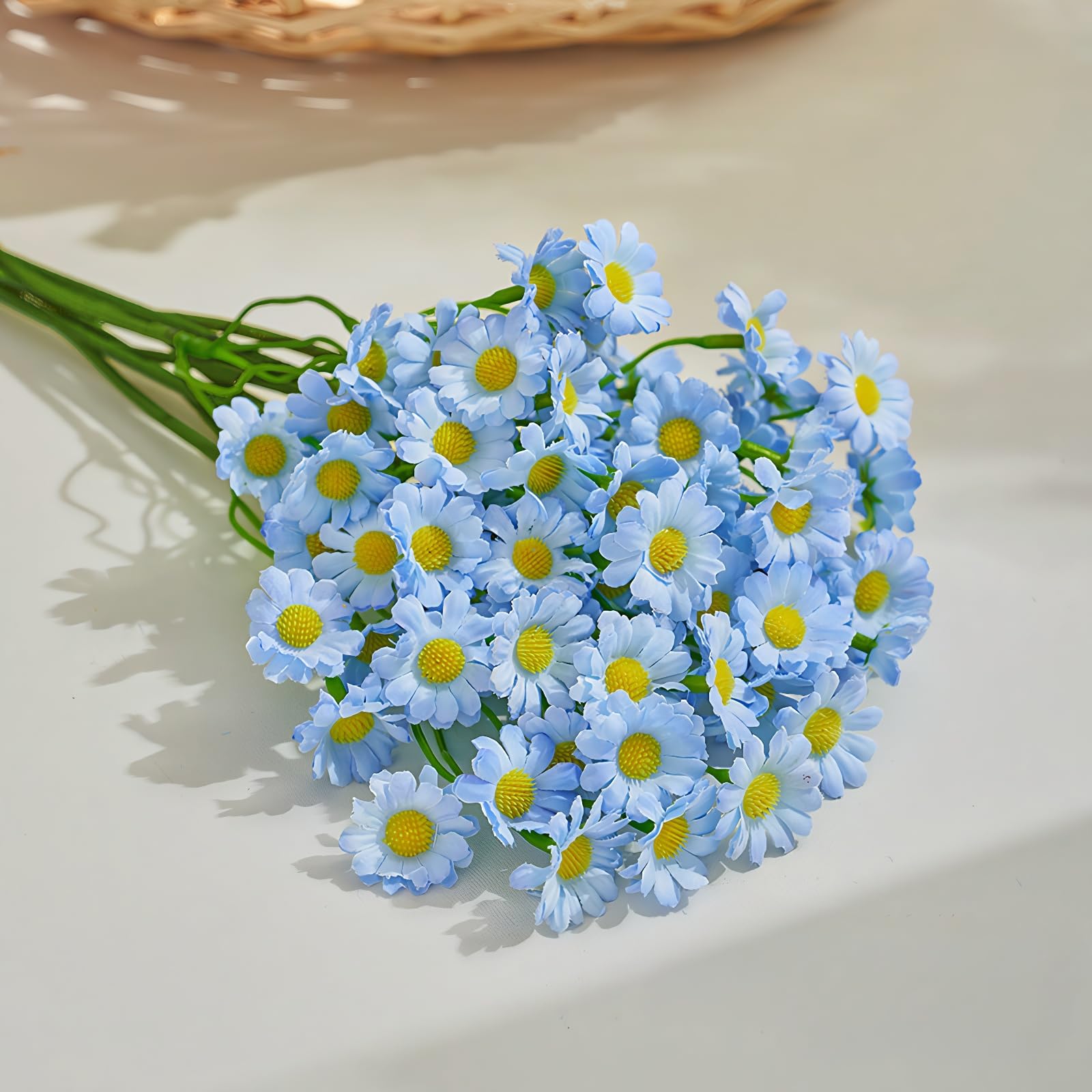 6 Pcs Artificial Flowers Silk Daisy Bouquet Lifelike Flower Table Wedding Party 