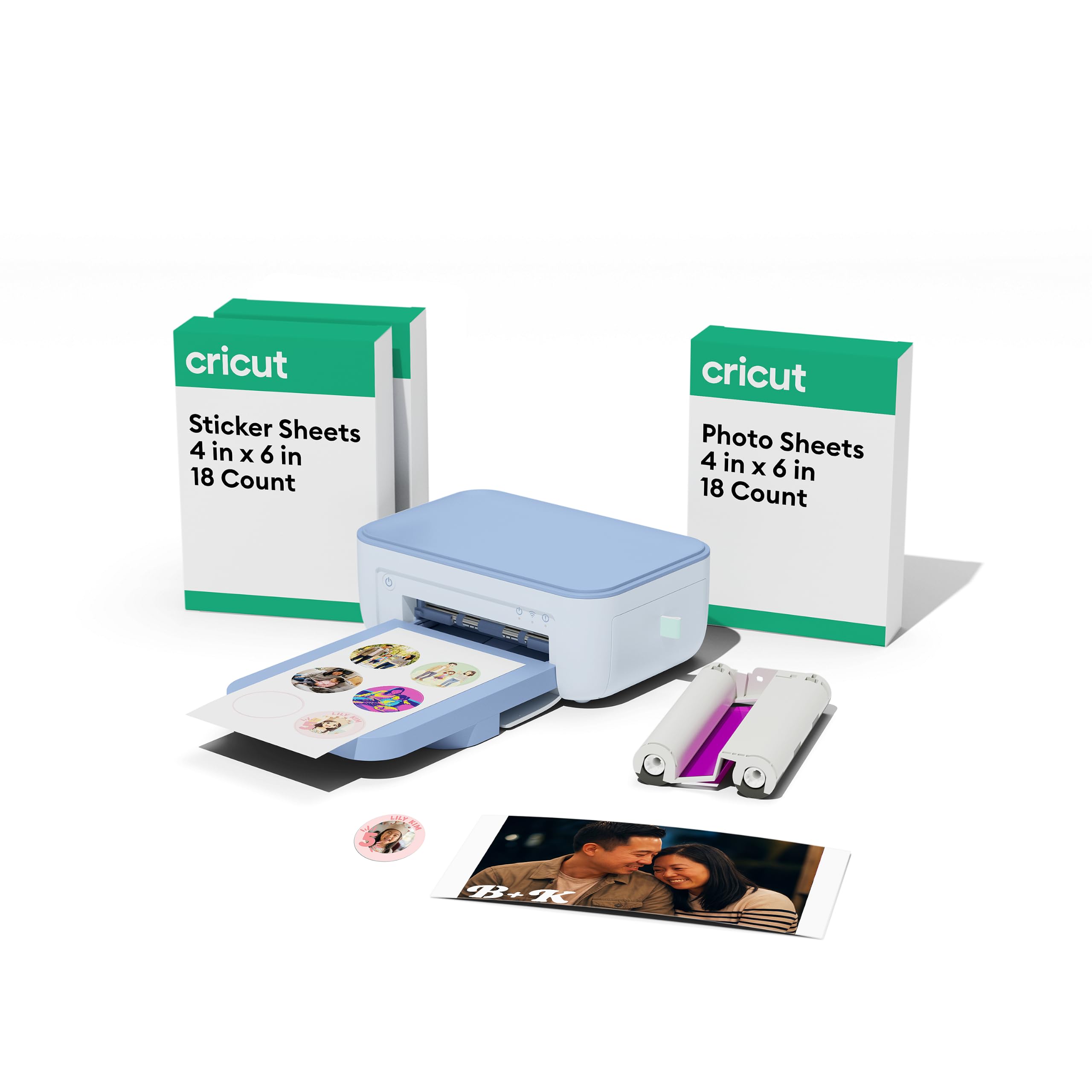 Cricut StickerPix Print™ Essential Bundle, Powder Blue | All-in-One Photo Printe