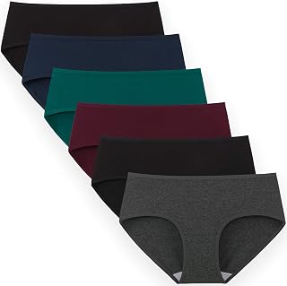 INNERSY Women's Underwear Cotton Hipster Panties Regular Size Plus Size 6 Pack