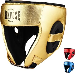 BRAVOSE Fearless Boxing Helmet | Velcro Boxing, Training, Sparring and Martial Arts | Adjustable Helmet for Ears, Cheeks, Face | Helmet for MMA, Kickboxing, Taekwondo