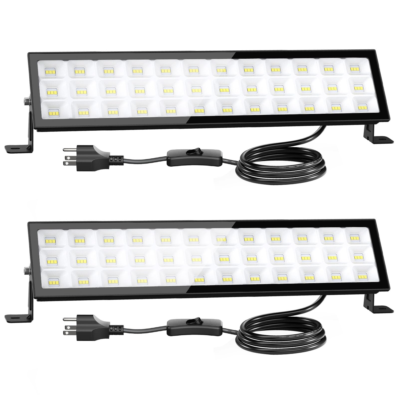 Onforu LED Shop Lights,100W 14000lm Ultra Bright LED Work Lights with Plug,6500K