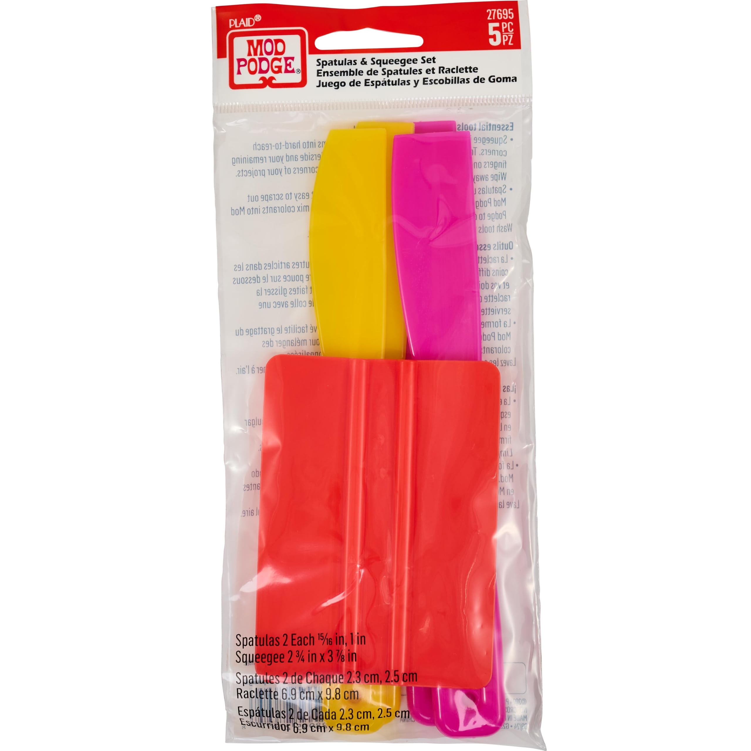 Mod Podge Spatuala and Squeegee Set, 5 Piece | For transfers, paint, stencils, i
