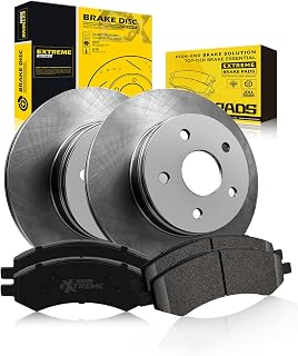 TOVASTY Front Brake Kit Compatible with Dodge Ram 1500 2006-2018, Ram 1500 Classic 2019-2023, Durango 2007-2009, Premium OE Brake Rotors and Carbon Ceramic Brakes Pads Compatible with Aspen 2007-2009