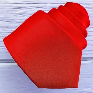 Mens 2.36'' Skinny Tie Bright Red Classic Formal Necktie With Gift Box