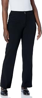 Briggs New York Women's Petite Bi-Stretch Tummy Straight Leg Pant