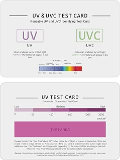 SaiTech IT 3-in-1 UV Test Card for UVA, UVB and UVC Light Detection | Compact Card Tests UVA/B/C Intensity and Lamp Performance. Reusable and Easy to Carry for Home, Lab, Industrial Use