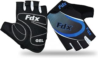 FDX Cycling Gloves for Men Women Half Finger Padded Bike Gloves